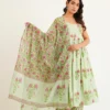 light-green-anarkali-suit-with-handblock-floral-print side pose