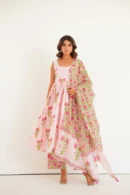 light-pink-anarkali-suit-with-floral-print-front-pose