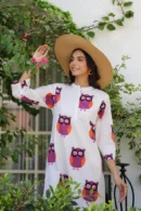 pink-owl-print-cotton-kurta-set-with-palazzo-pants-front-pose
