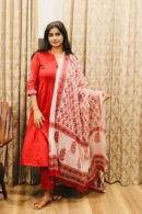 red-cotton-anarkali-suit-with-block-print-dupatta-shoing-dupatta