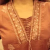 rust-brown-mughal-motif-cotton-suit-set-with-dupatta-bust-closeup