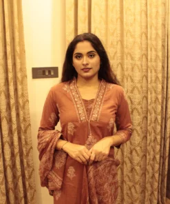 rust-brown-mughal-motif-cotton-suit-set-with-dupatta-close-up