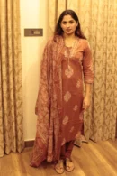 rust-brown-mughal-motif-cotton-suit-set-with-dupatta-front-pose