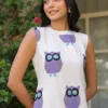 white-purple-owl-printed-kurta-with-pants-set-front-pose-close-up
