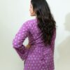 Ruhh – Lavender Floral V-Neck Corset Back Short Kurti - Image 2