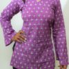 Ruhh – Lavender Floral V-Neck Corset Back Short Kurti - Image 4